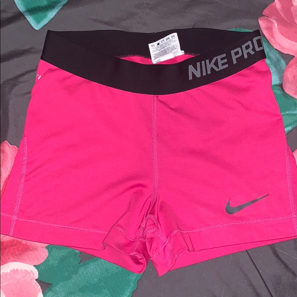 Pink Nike Pros Size Small